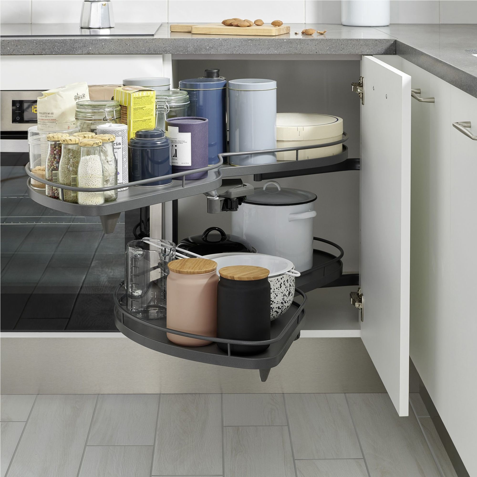 S Corner Soft Close Gray